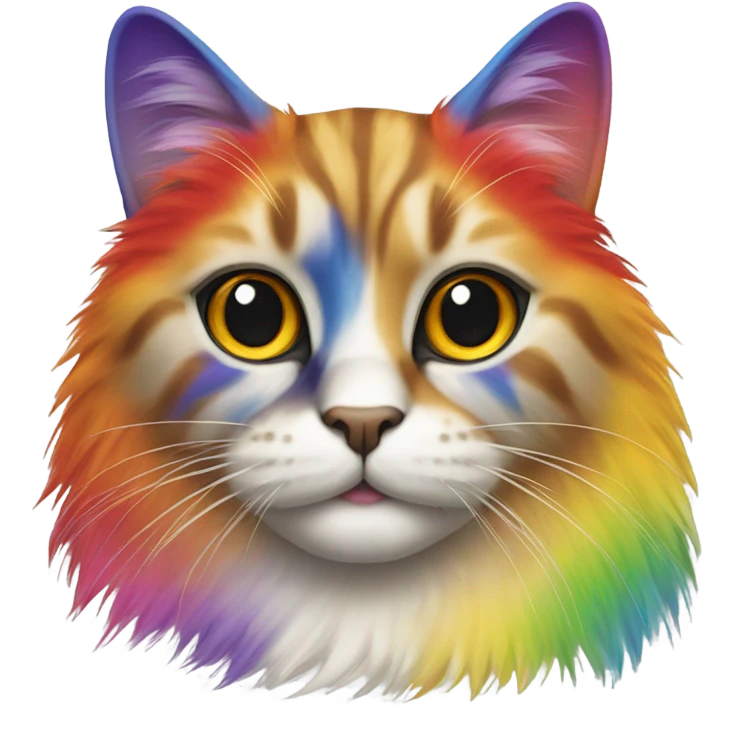 Rainbow cat emoji