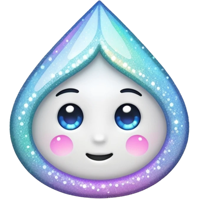 white glory glitter emoji