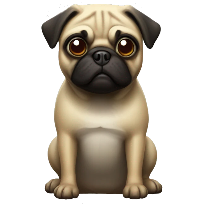 Pug in a video game emoji
