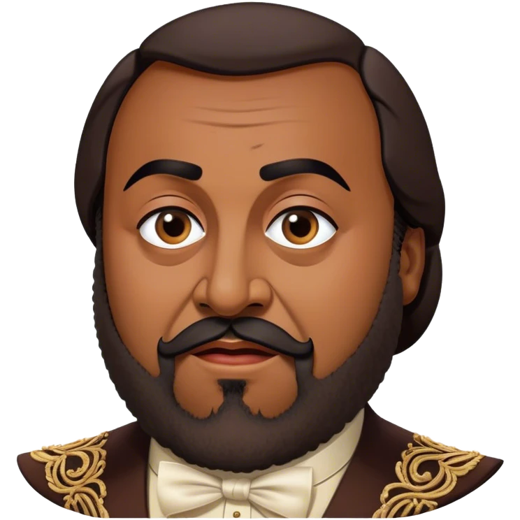 Cinematic Realistic Luciano Pavarotti Portrait Emoji, depicted as a charismatic operatic tenor with expressive eyes and commanding stage presence, rendered with rich elegant textures and warm theatrical lighting that captures his timeless vocal brilliance. emoji