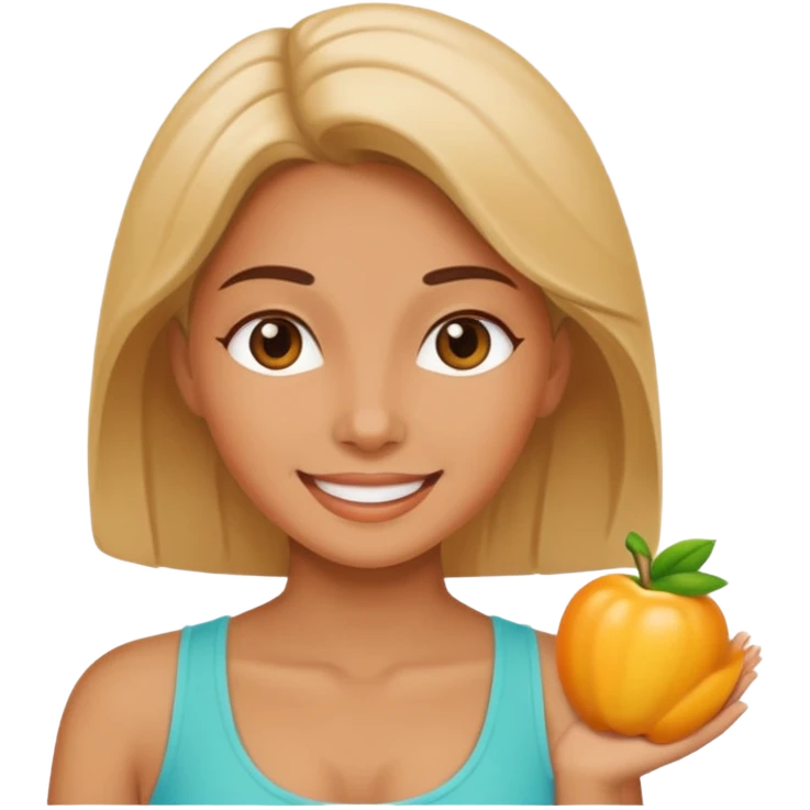 mujer feliz y sana  emoji