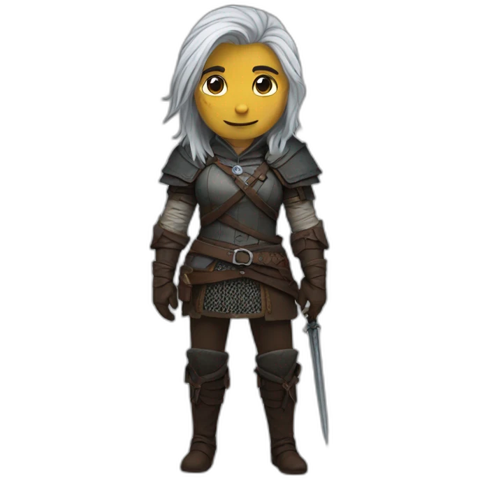 The witcher with Enifee emoji