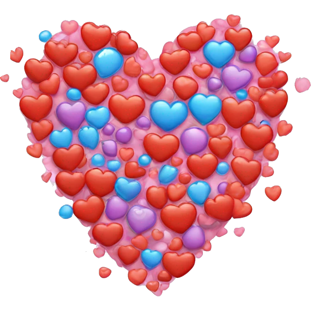 Heart that bubbles and the bubbles are mini hearts emoji