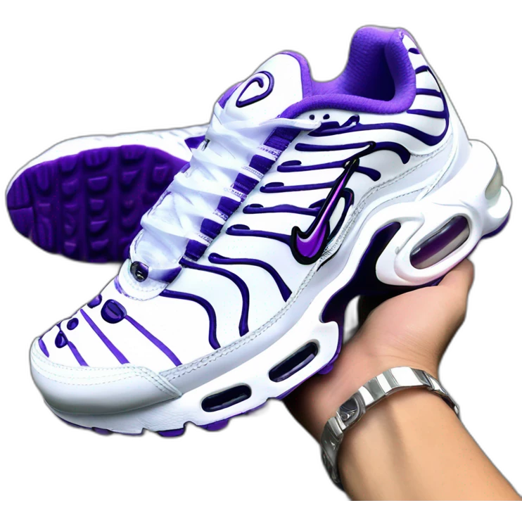 nike air max tn plus white and purple emoji