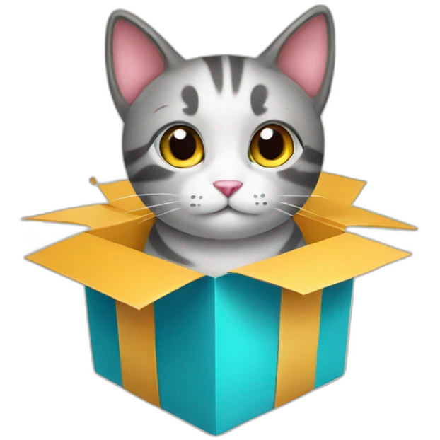 cat in gift box emoji