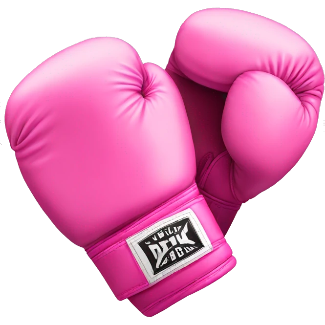Pink boxing gloves emoji