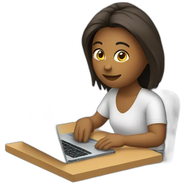 Graphic Designer working on laptop emoji