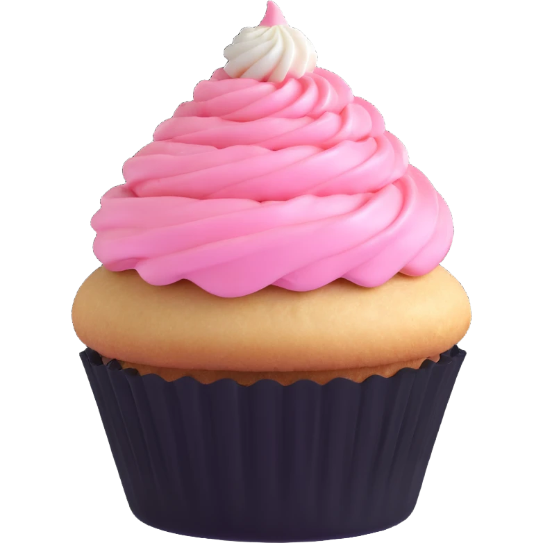 cupcake with pink icing emoji
