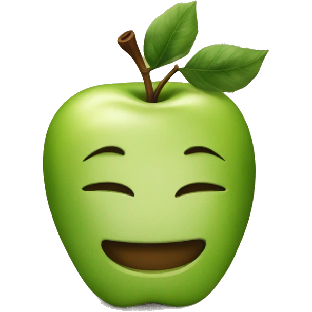 painting of a apple emoji