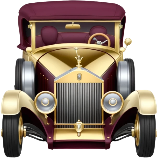 Gold silver wine 1922 Rolls Royce coupe hotrod emoji