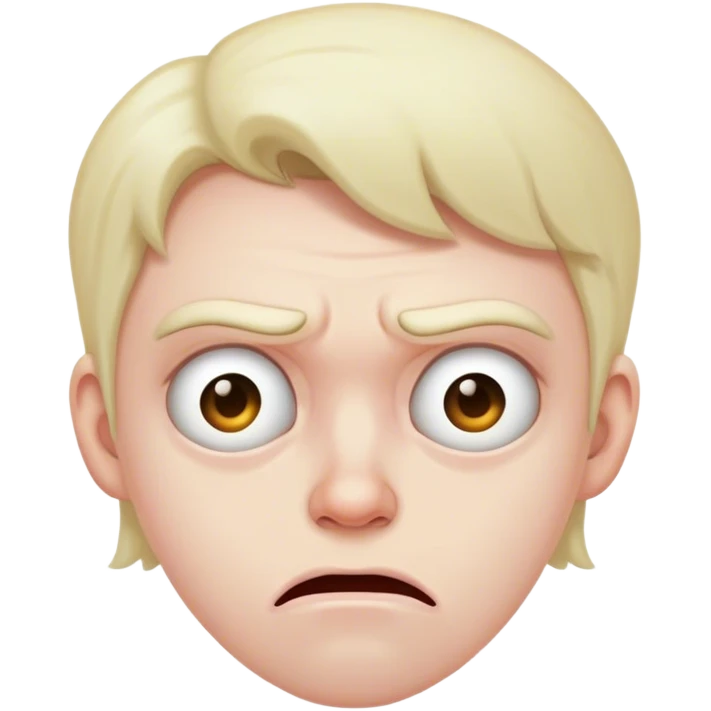 An emoji in visible disgust, judgy emoji