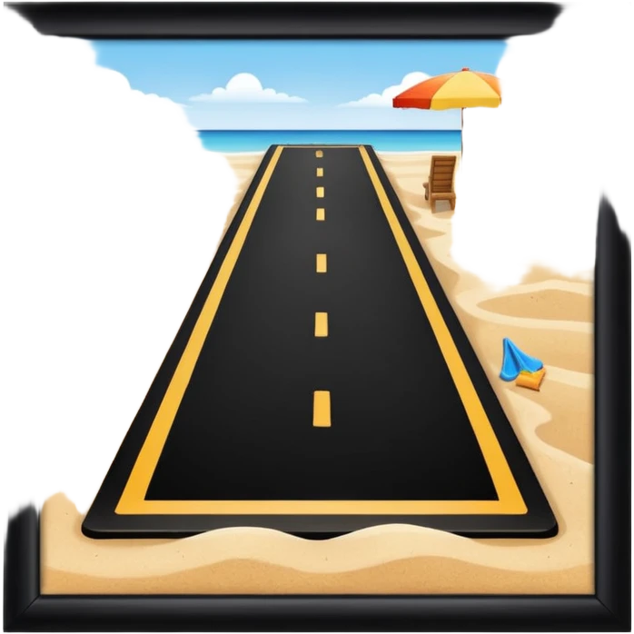 beach runway emoji