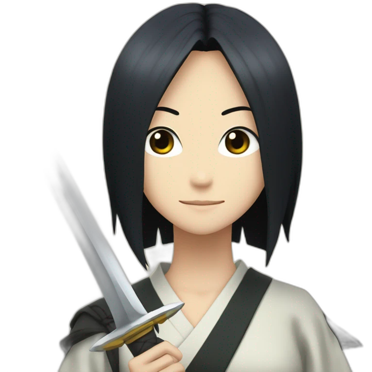Rukia Kuchiki holding sword emoji