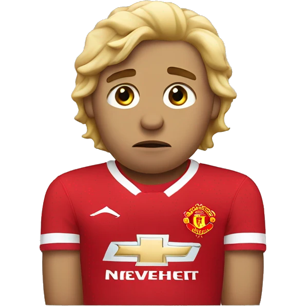 Manchester United logo being sad emoji