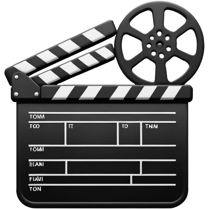 film clap black and white emoji