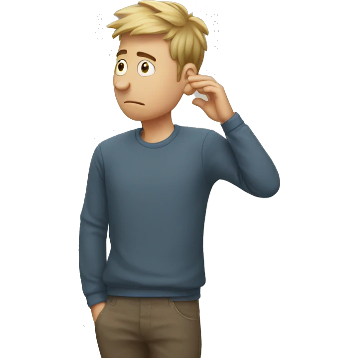 english guy scratching his head in confusion emoji