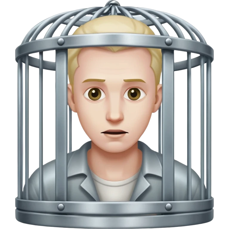 man being put in a cage emoji