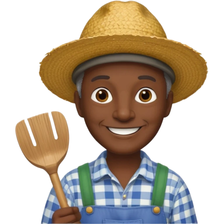 dark skin grandfather gardener emoji