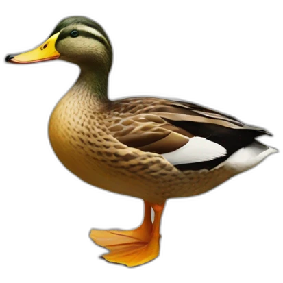 Duck crossing the street emoji