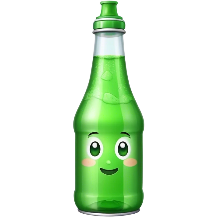 green soda bottle emoji