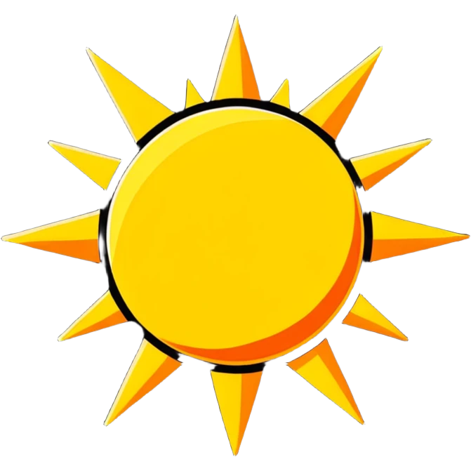 vibrant sun with rays emoji