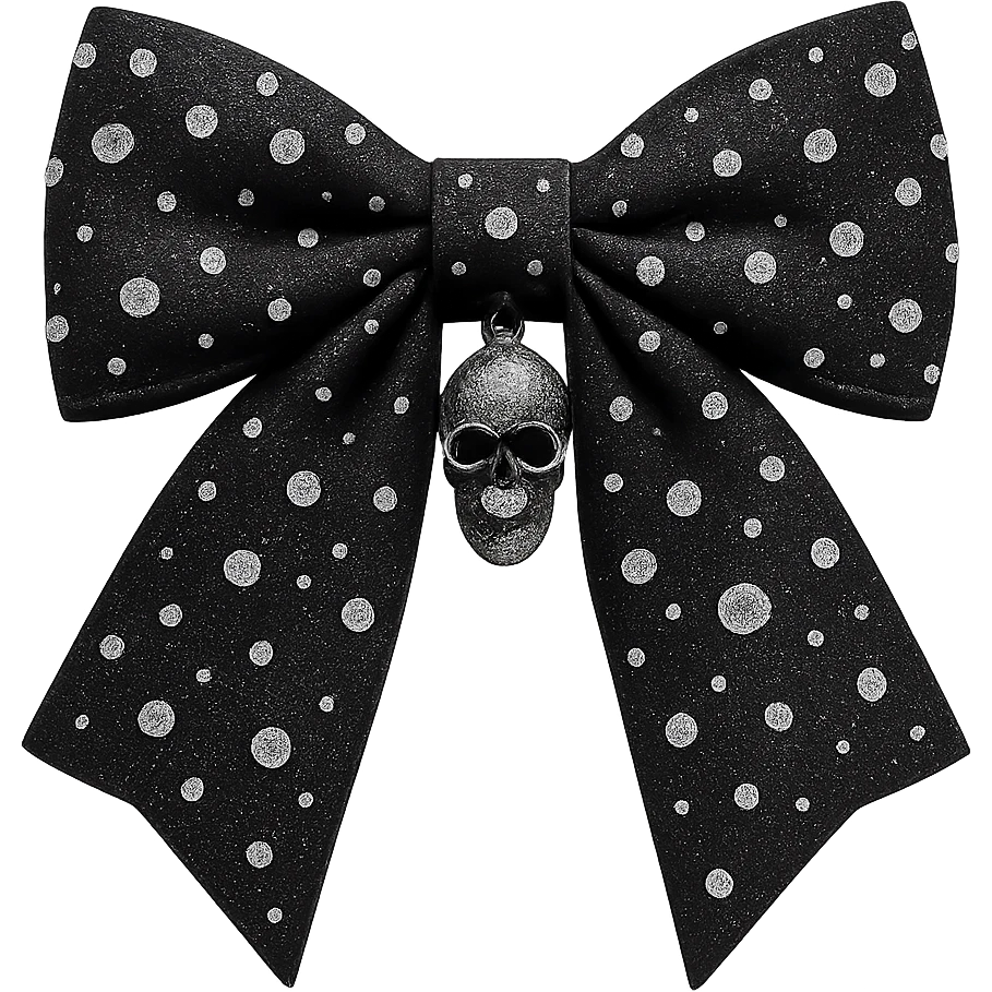 Rhinestone  goth bow, remove background emoji