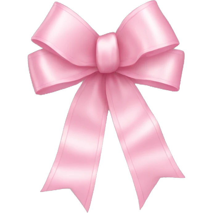 light pink ribbon bow emoji