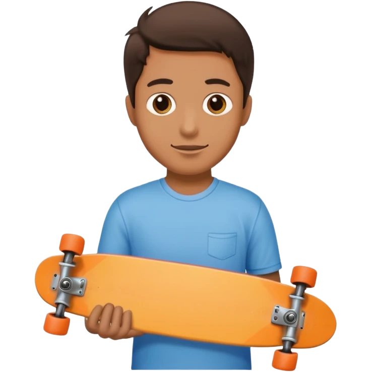 Man showing skateboard emoji