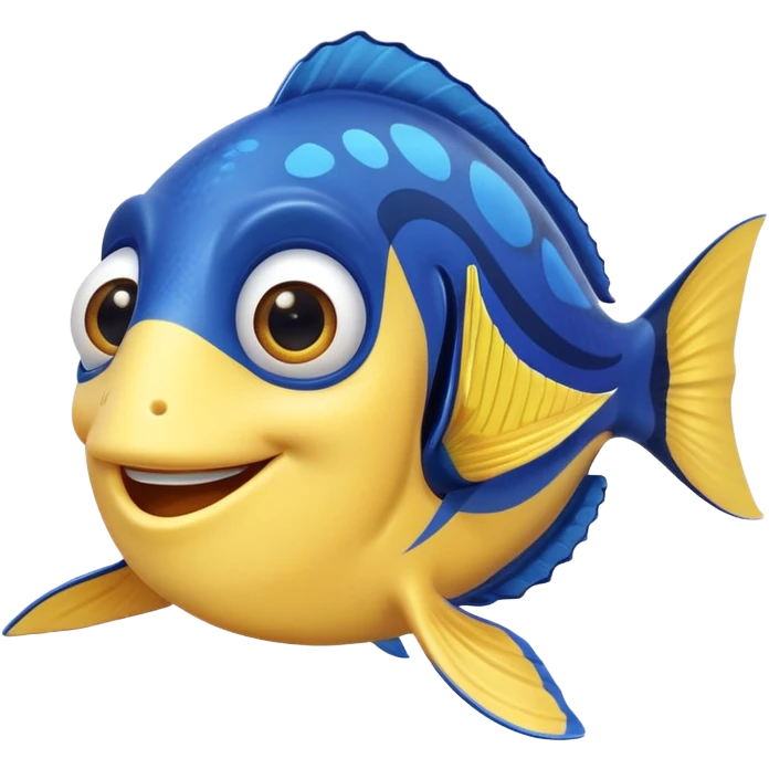 dory fish, front view emoji