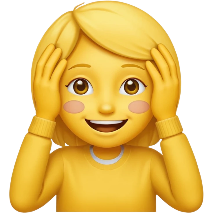yellow emoticon with Hands covering eyes so can't see emoji