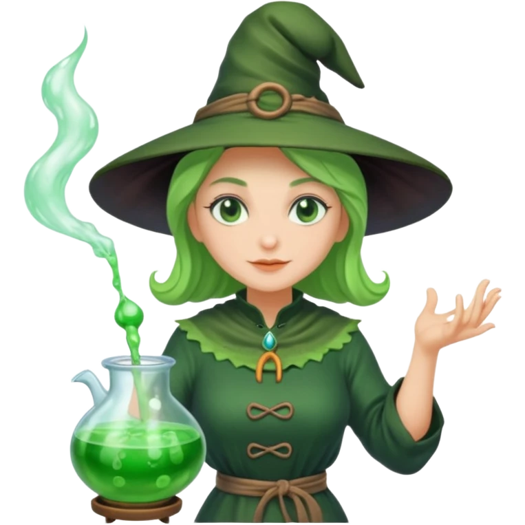 green witch cooking potion emoji