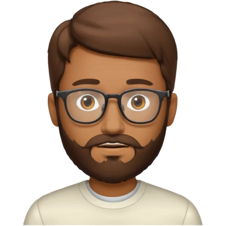 HOMME BRUN BARBE LUNETTE emoji