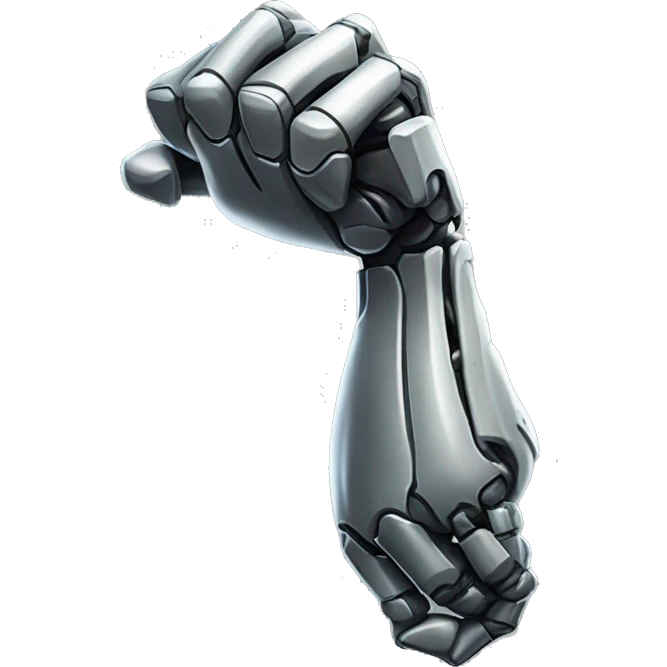 Cyborg arm only flexing bicep and shoulder emoji