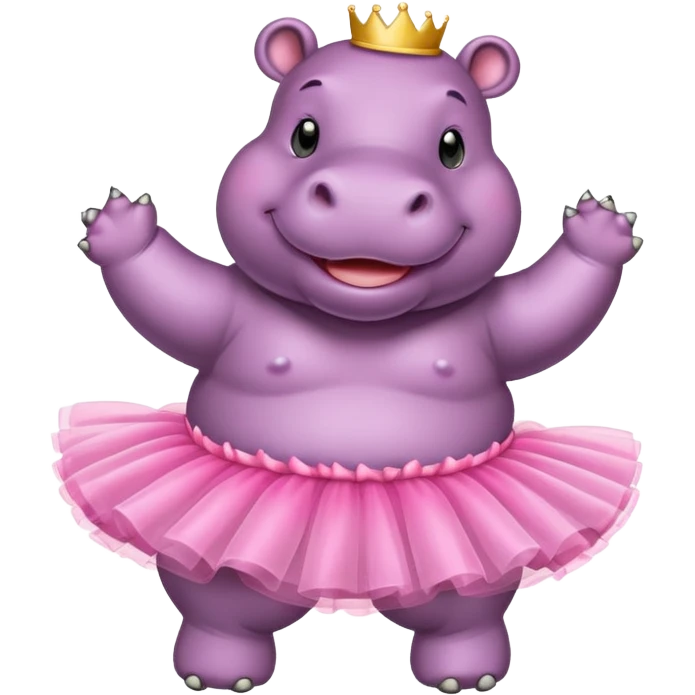 Hippo wearing a tutu emoji