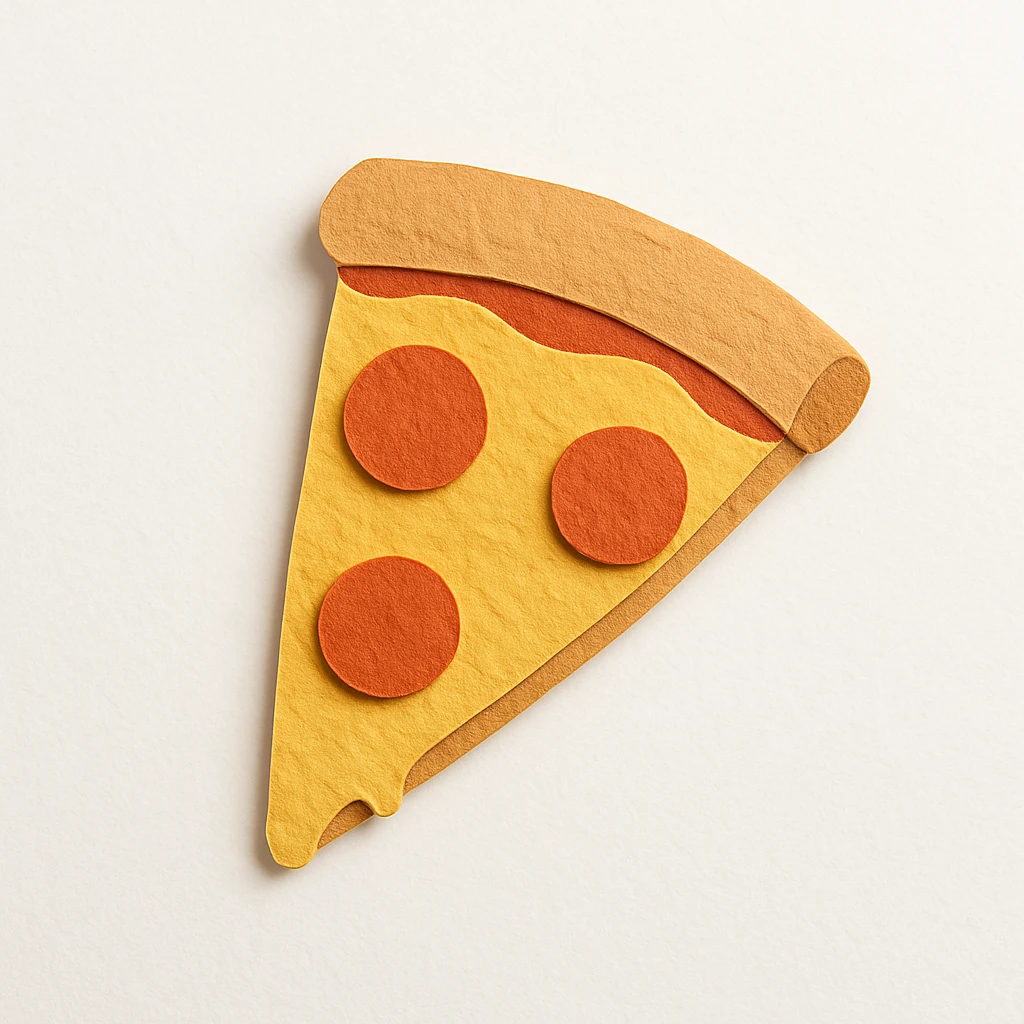 slice of plain cheese pizza emoji