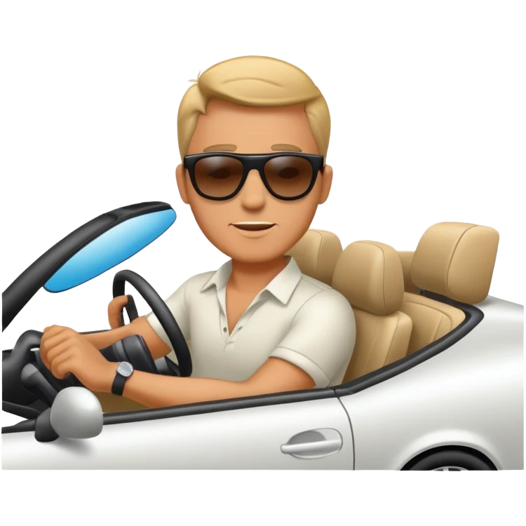 hombre conduciendo un coche emoji