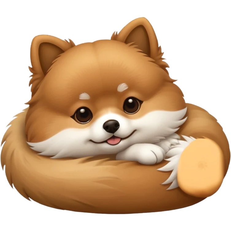 pomeranian-sleeping emoji