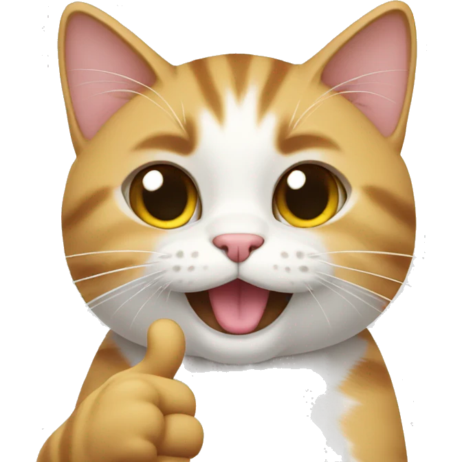 Cat giving a thumbs up emoji