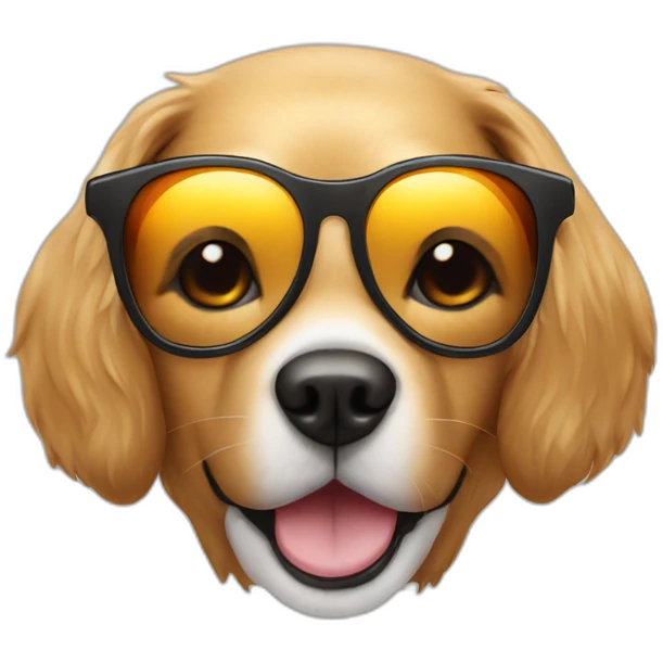 dog wiht sun glases emoji