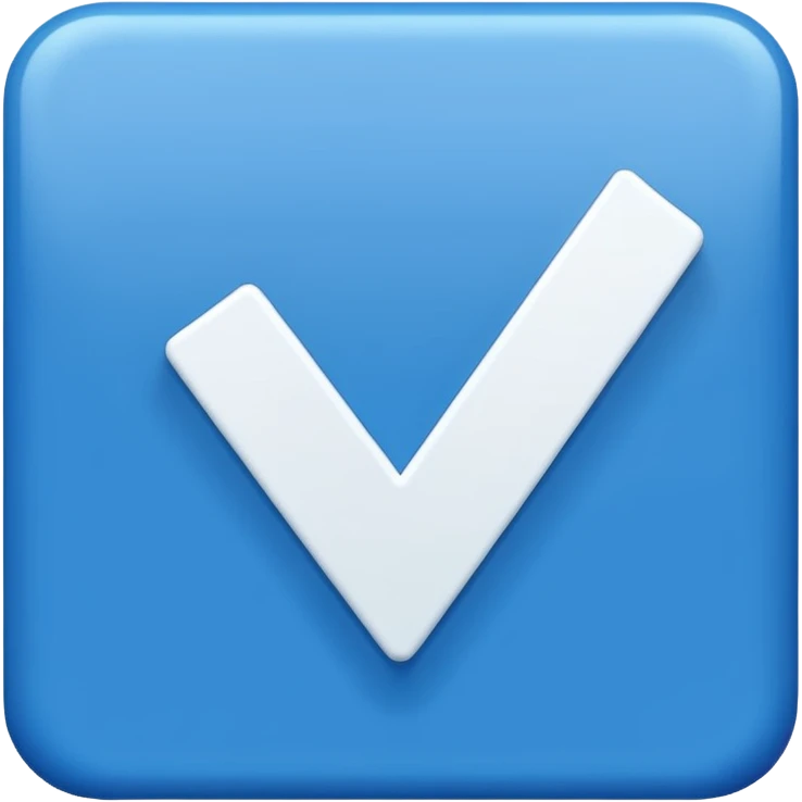 I want a blue background and a white checkmark inside it emoji which I will call the "Fake Roblox Verified Badge Emoji" and the blue background should be square and it should be the "🟦" emoji being the background emoji