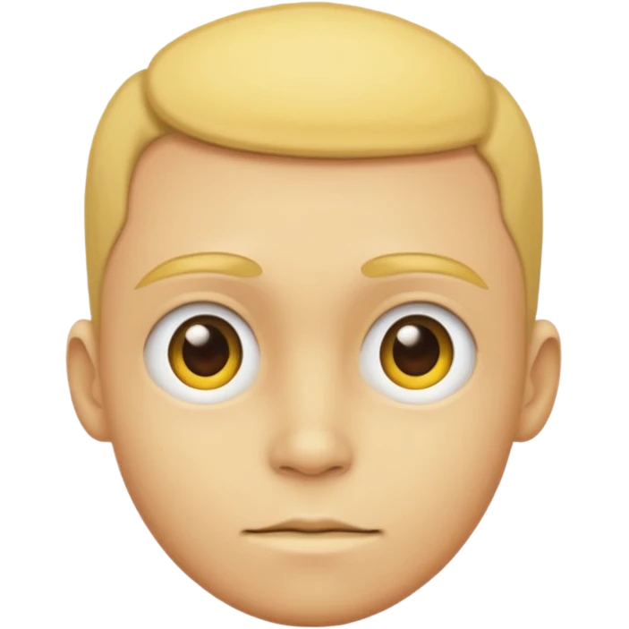 Big head with yellow skin, Half body. emoji