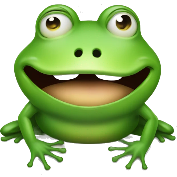 funny frog who ask for money emoji