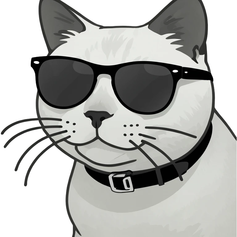 Cat with sunglasses emoji