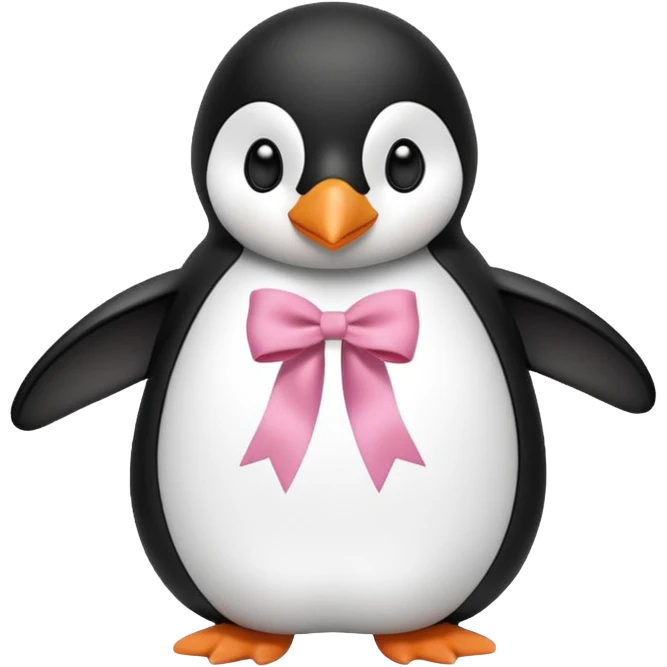 pingu holding Chanel ribbion emoji