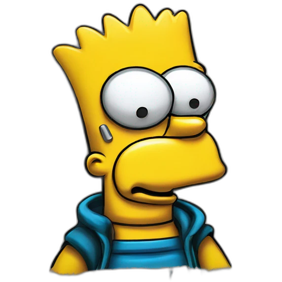 Bart simpson make graffiti emoji
