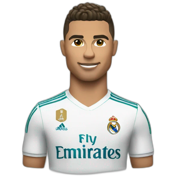 Ronaldo in real madrid kit emoji