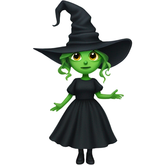 Elphaba no hair showing  emoji