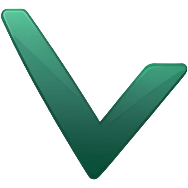 dark green checkmark, minimalism, iOS emoji style, no faces or smileys emoji