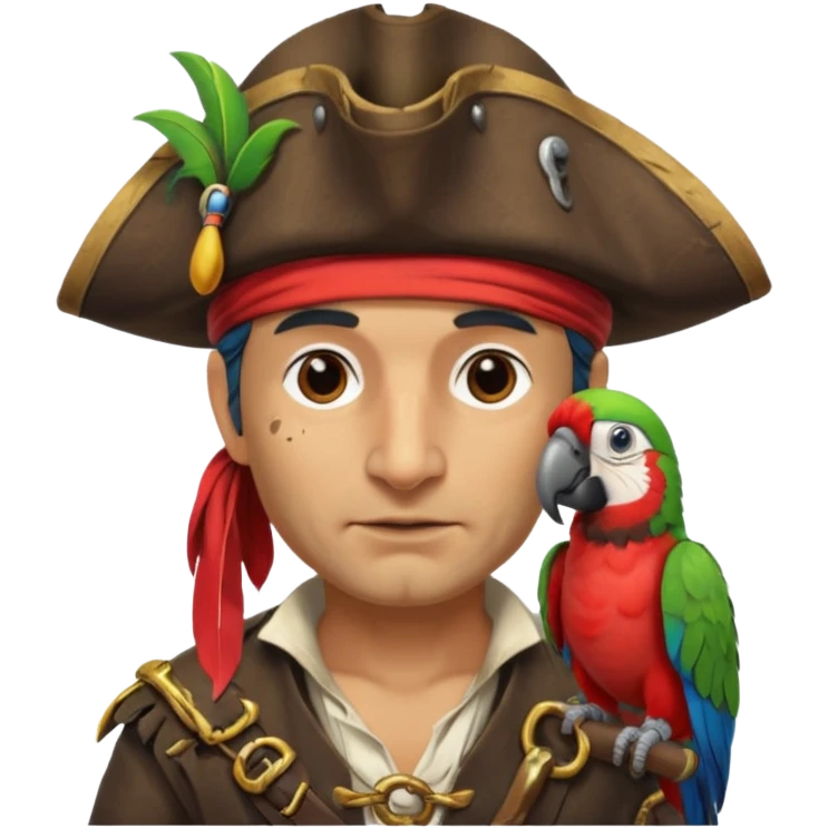 pirate and parrot emoji
