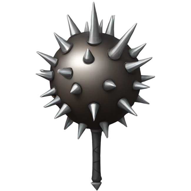 A mace, with the ball made of iron and small spikes coming out of it  emoji